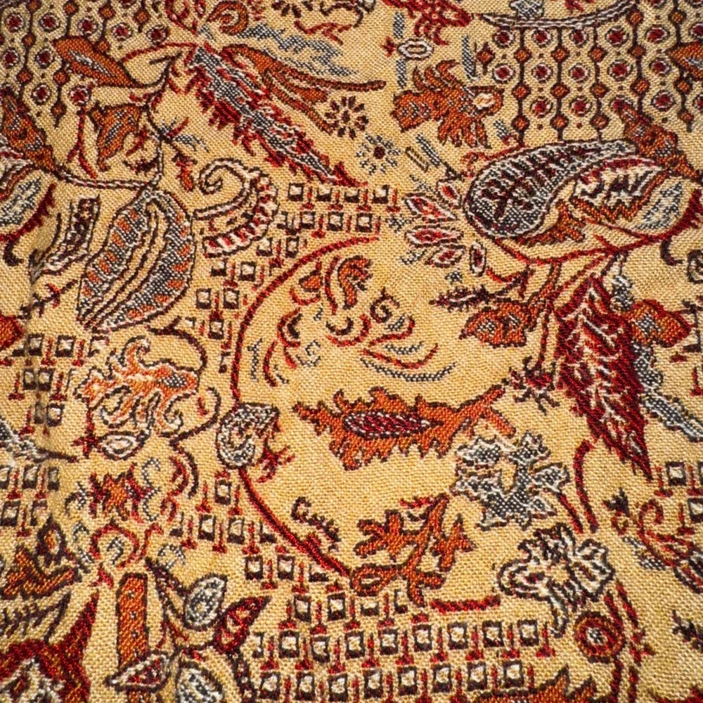 Sophia Paisley Pashmina Shawl Wrap Fringe Earth Tones Made in India Boho Scarf